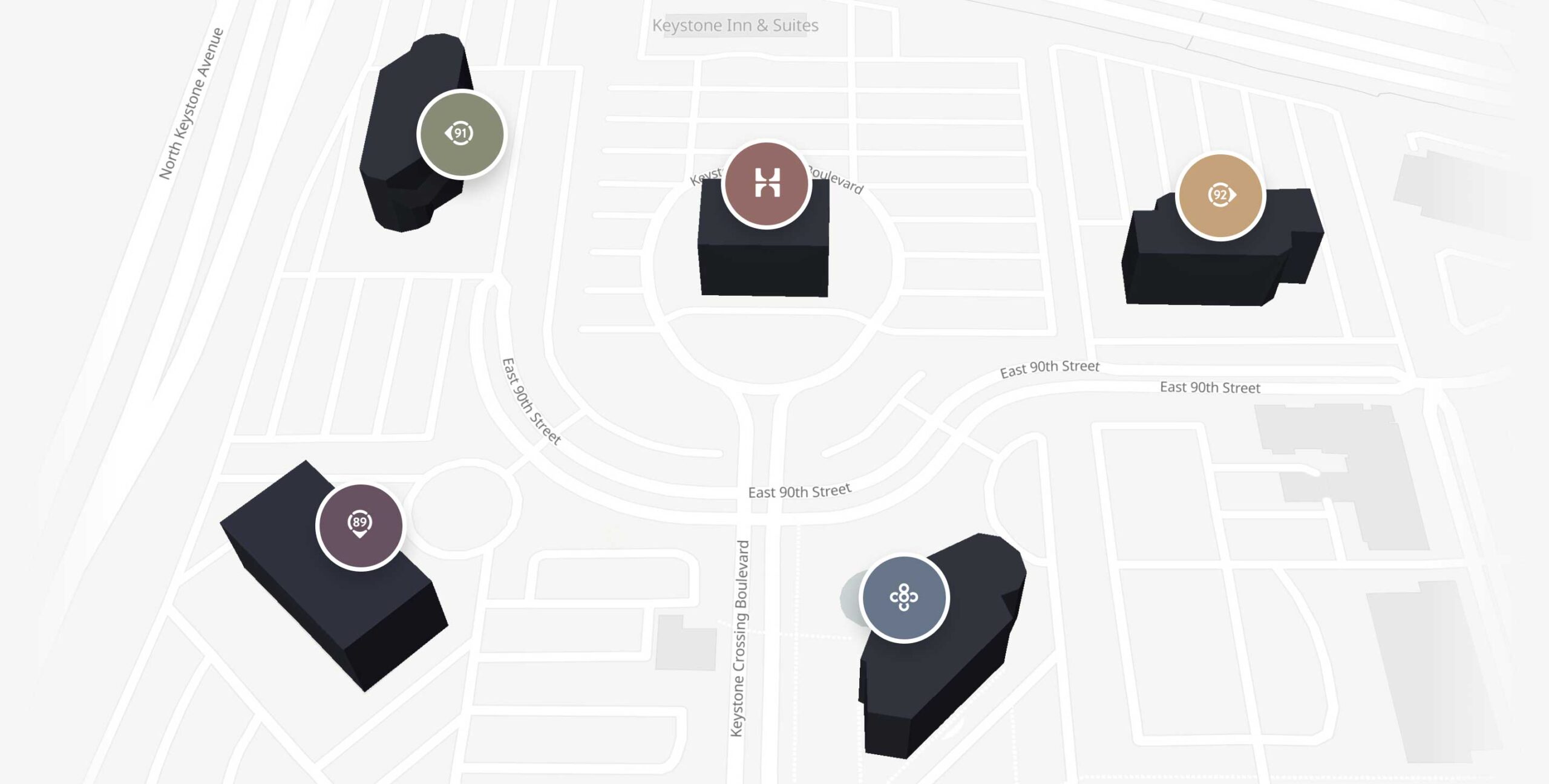 Keystone Crossing Buildings map